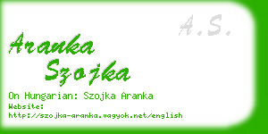 aranka szojka business card